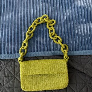 Elegant Green Beaded Women's Bag